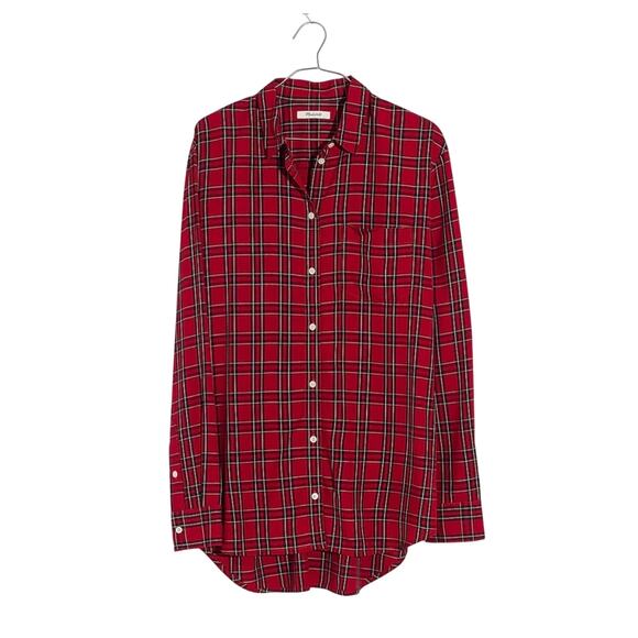 Madewell Oversized Ex-Boyfriend Shirt in Tartan Plaid women’s size xs - Picture 8 of 8